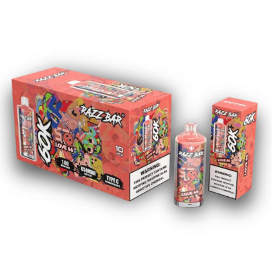 Boite de 10 puff Razz bar ~ Love 66 - 2 acheter = 1 offert