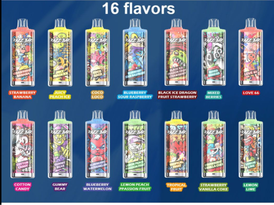 Puff Razzbar 60k a l'unité ~ Goût au choix - 3 acheter = 1 offert